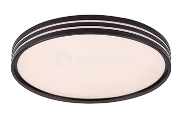 ჭერის სანათი Rabalux Epora 25W 3000K Ø390 H70 შავი თეთრი 71118