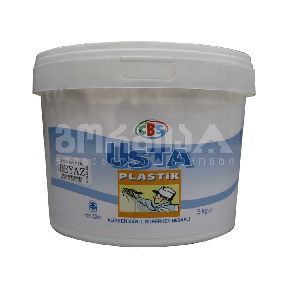 ინტერიერის საღებავი ÇBS USTA PLASTİK 3კგ.