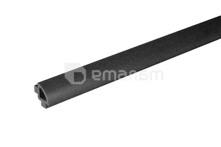 კუთხე ნახევრად მრგვალი BERGDECK Black 32x32x2400 მმ