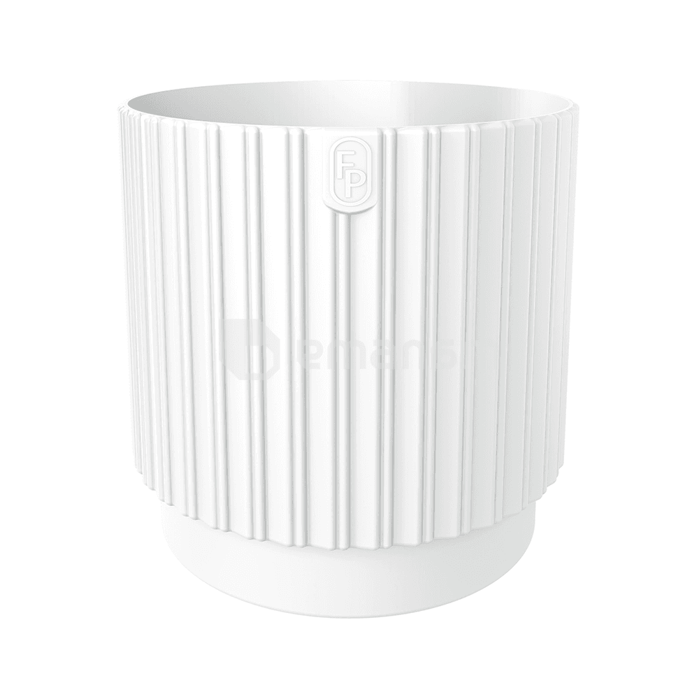 ქოთანი ყვავილის FORM-PLASTIC Mika Cyli Petit 26 Eco Wood white
