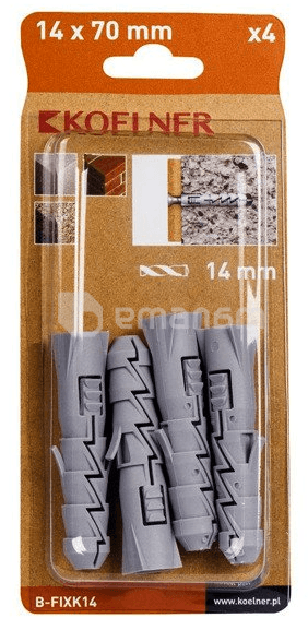 დიუბელი Koelner 4 ც B-FIXK14 14x70mm ბლისტი