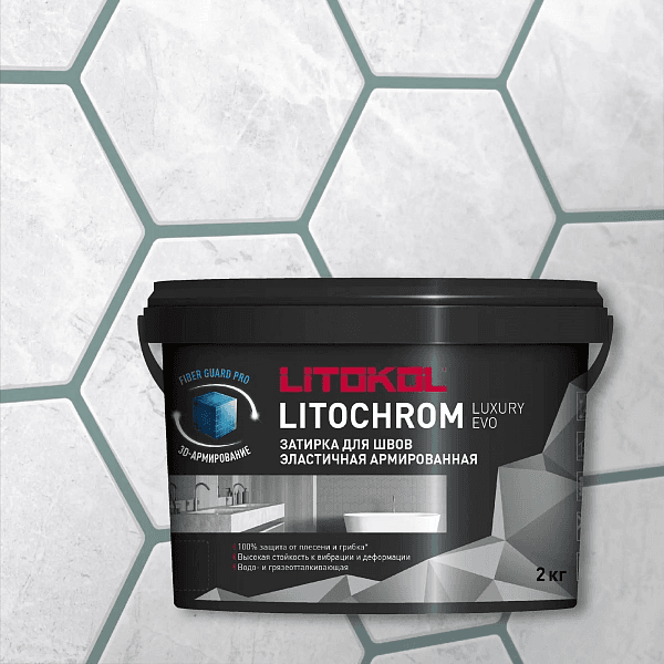ფუგა LitoChrom Luxury Evo N385 ნეფრიტი 2კგ (პლ)