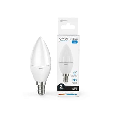 ნათურა Candle 10W 750lm 6500K Е14 LED 1/10/100  Gauss