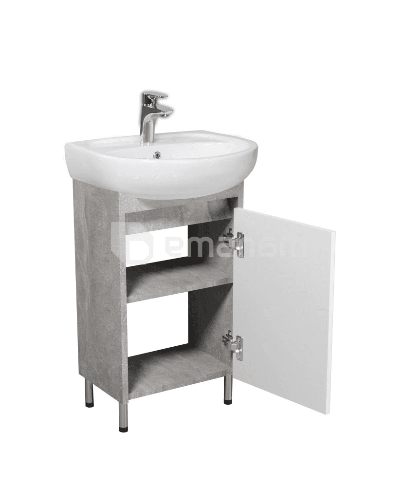 აბაზანის ტუმბო ხელსაბნით Nice Loft 50 grey/white Solo 50 სმ