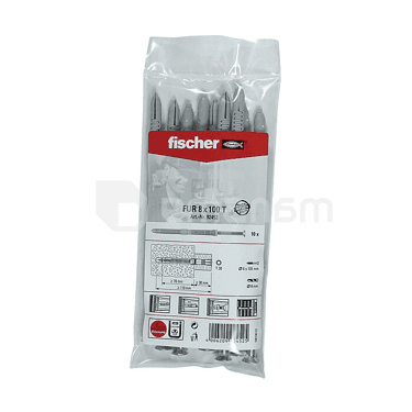 ჩარჩოს დიუბელი Fischer FUR T B 8x100 10 ც.
