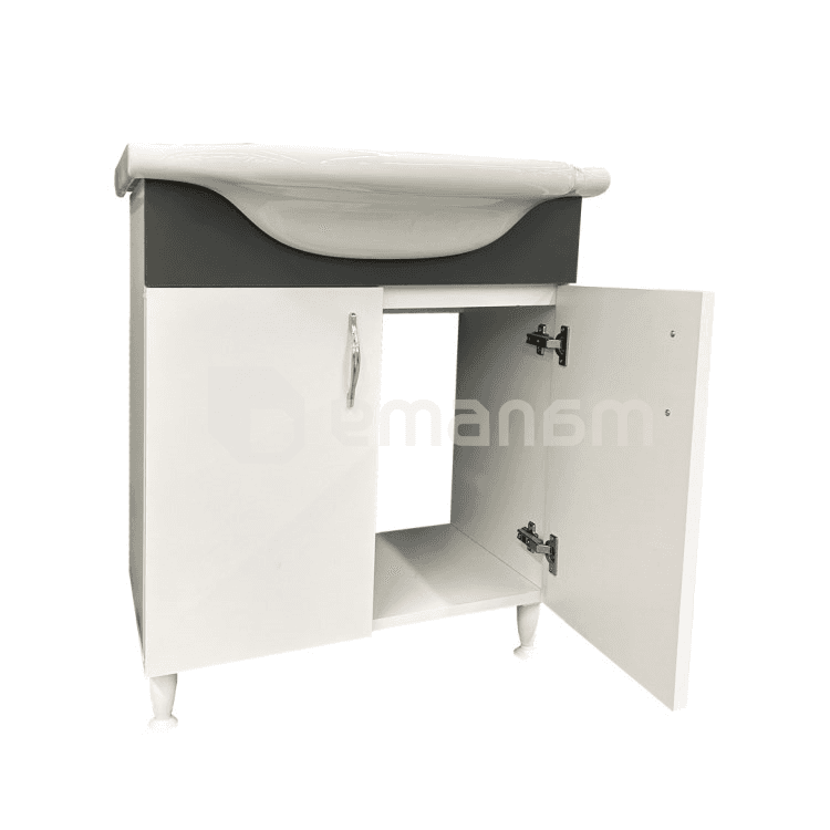 დასადგამი ტუმბო ხელსაბანით Denko Trend 65 White Antracite Grey