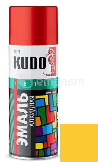 ემალი უნივერსალური Kudo KU-1013 Ral 1018 ყვითელი 520 მლ