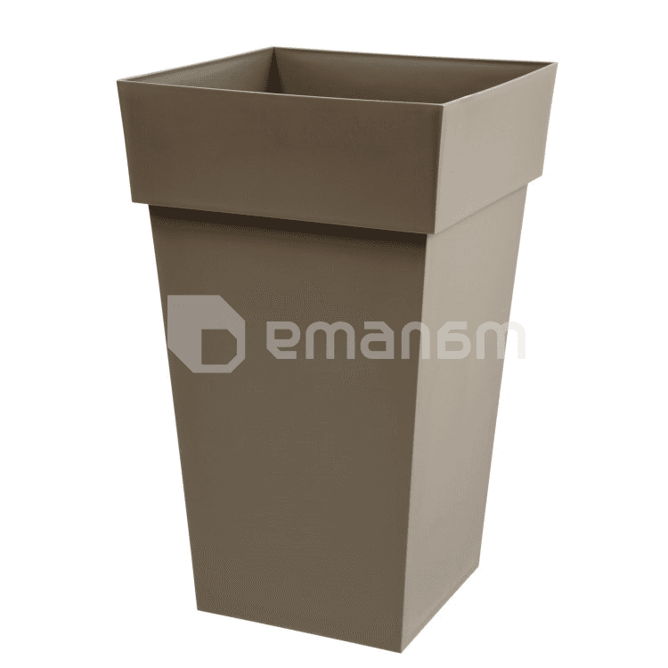 ქოთანი პლასტმასის EDA Plastiques POT TOSCANE CARRE 39 X 39 X 65სმ 62ლ