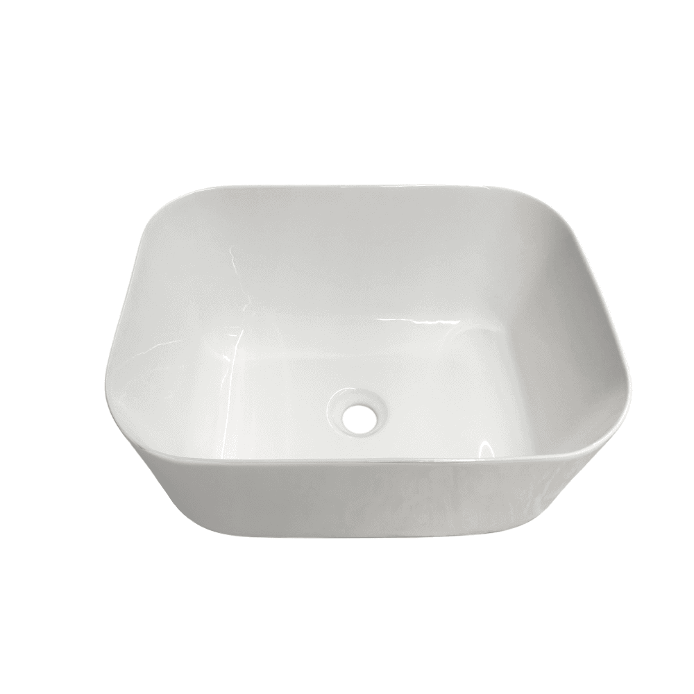 ხელსაბანი დასადგამი 78730 Glossy White square 500x390x255 მმ