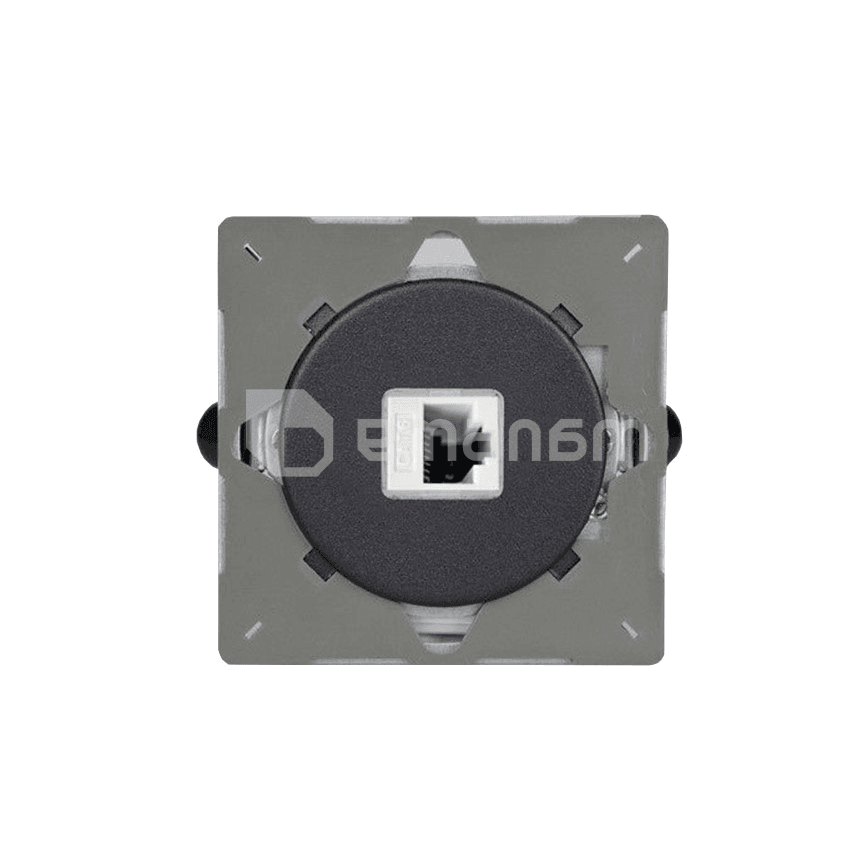 მექანიზმი როზeეტი Varilight PC RJ45 cat6 შავი მქრქალი