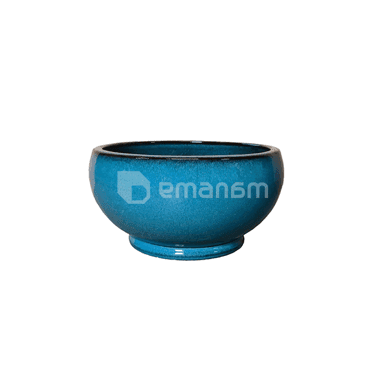 კერამიკული ქოთანი Mega Collections Noble Bowl Low Antic Blue D39H19 23 ლ