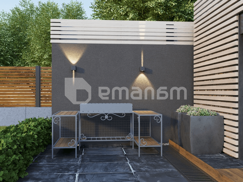 გარე სანათი LED IEK 6W 4000К IP65 ნაცრისფერი