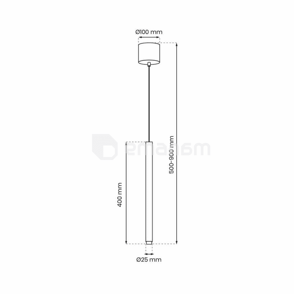 საკიდი Milagro MLP8838 MONZA LED 1 G9 შავი