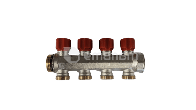 კოლექტორი IVAR 1"X16X4 ways წითელი (507322NR)