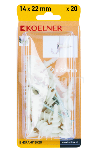 დიუბელი Koelner 20 pcs B-DRA-01S/20