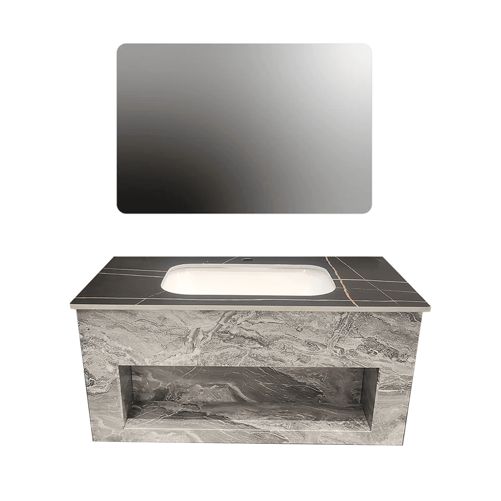 აბაზანის ავეჯის კომპლექტი სარკით Layla Stainless Steel FYB001-80 SW01