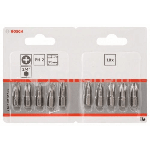 ბიტა Bosch 2607001512 PH2 25 მმ 10 ც