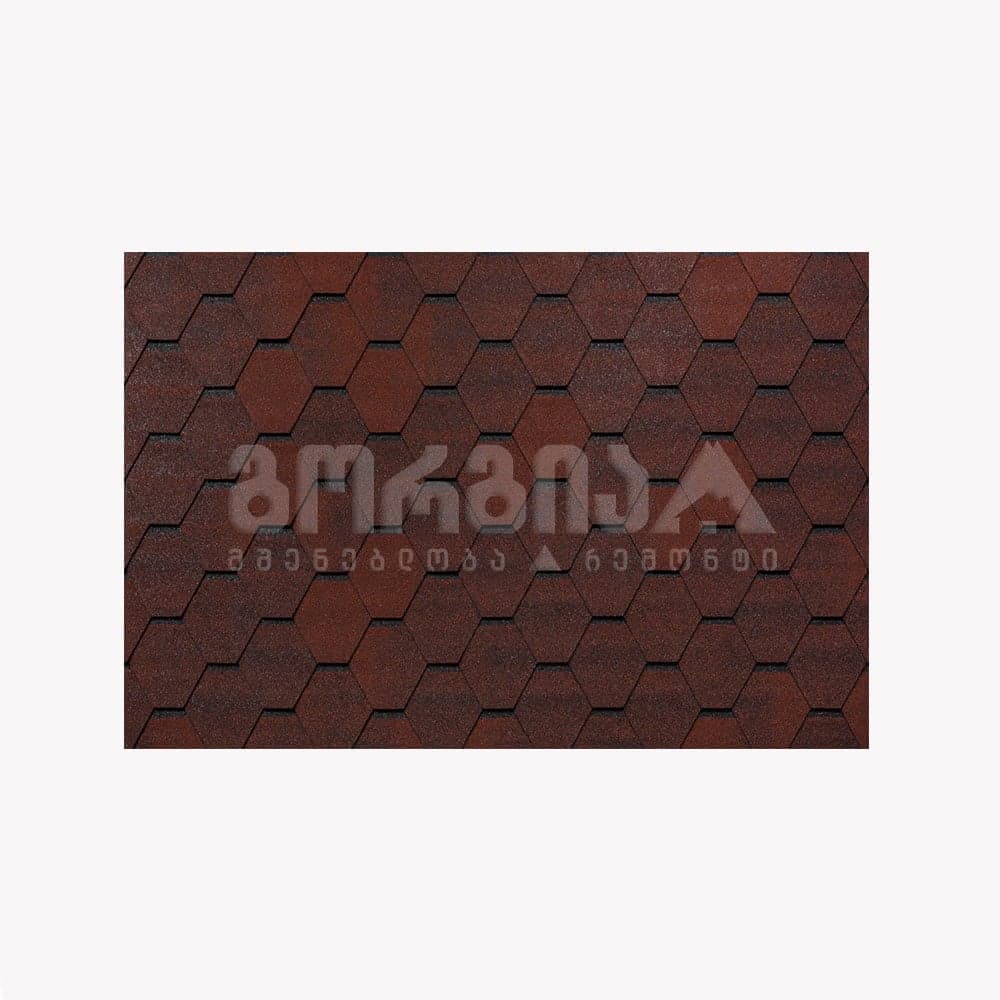 შინგლი ექვსკუთხა, წითელი ECO ROOF HEXAGONAL RED