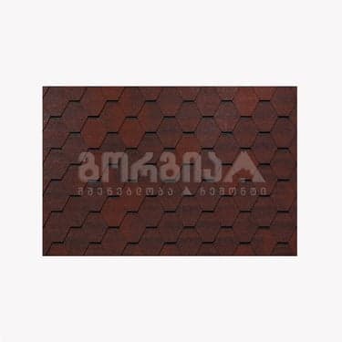შინგლი ექვსკუთხა, წითელი ECO ROOF HEXAGONAL RED