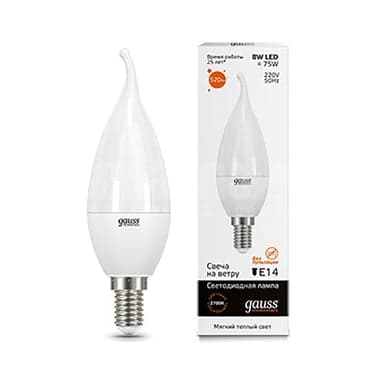 ლედ ნათურა Candle taiლედ  E14 8W 2700K gauss el - 34118
