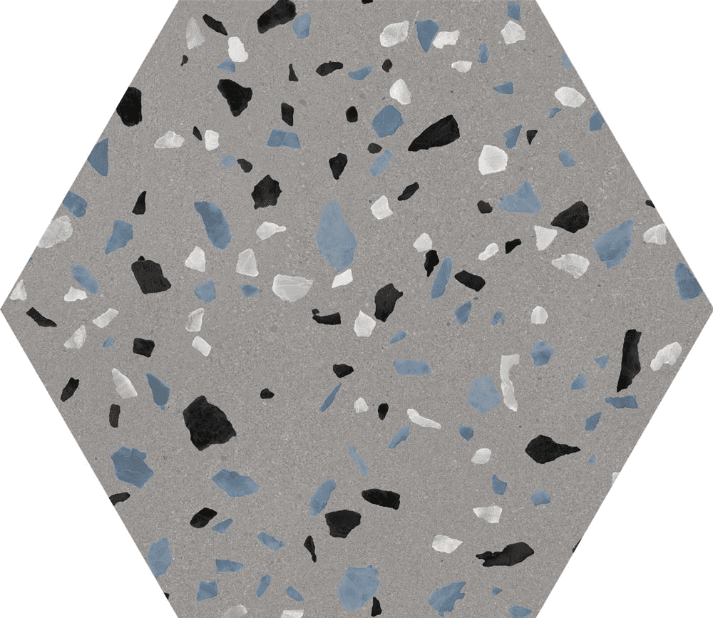 კერამოგრანიტი TAU Ceramica ABSTRACT GRAY HEX 20x24 სმ ნაცრისფერი