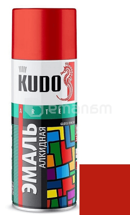 ემალი უნივერსალური Kudo KU-1003 Ral 3020 წითელი 520 მლ
