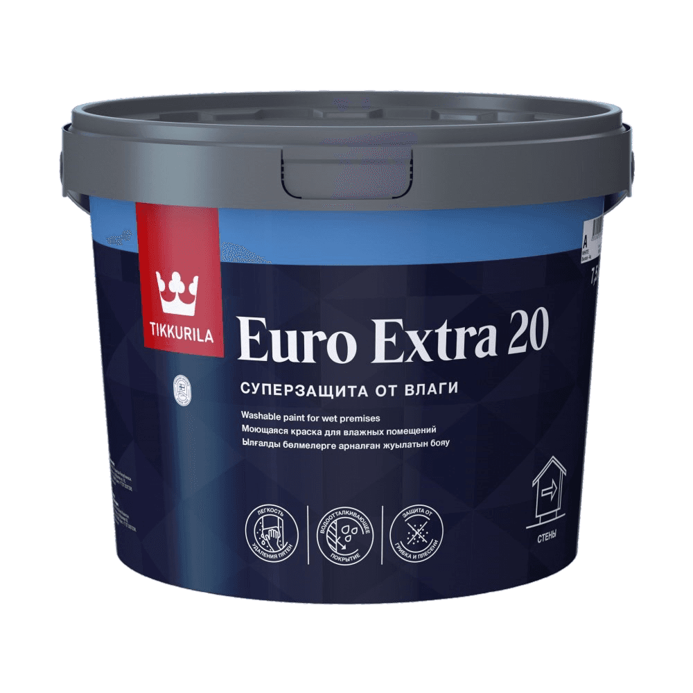 საღებავი ნესტიანი შენობებისთვის Tikkurila EURO EXTRA 20 A_New 7,5 ლ