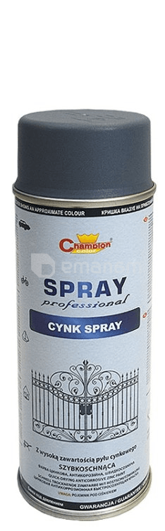 თუთიის სპრეი საღებავი Champion Zinc paint ვერცხლისფერი 400 მლ