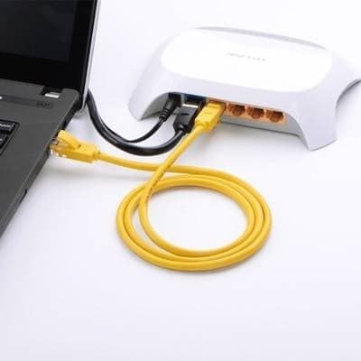 UTP LAN კაბელი UGREEN NW103 (60816) Cat5e Patch Cord UTP Lan Cable 20m (Yellow)