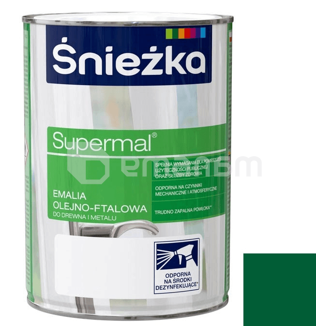 ემალი ზეთოვან-ფთალური Sniezka Supermal 2.5 ლ პრიალა მწვანე