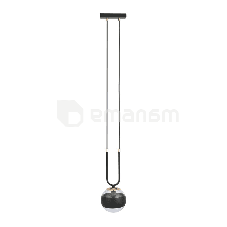 საკიდი EMIBIG GLAM 1 E14 1x MAX 40W BLACK STRIPE