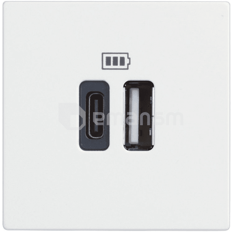 როზეტი Bticino bt-RW4287C2 USB A C თეთრი