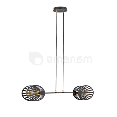 ჭაღი EMIBIG PLAYA 2 E27 2x MAX 60W შავი