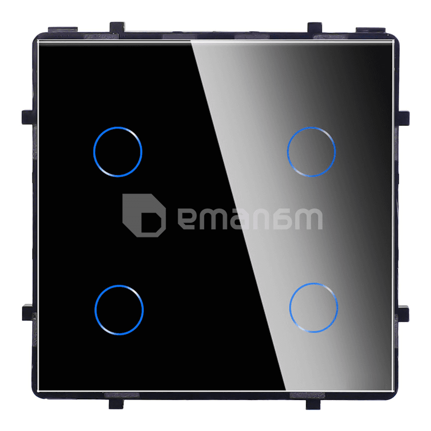 ჩამრთველი ჩარჩოს გარეშე სენსორით Socket Elegant Wireless Wi-Fi 4 შავი