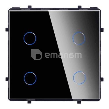 ჩამრთველი ჩარჩოს გარეშე სენსორით Socket Elegant Wireless Wi-Fi 4 შავი