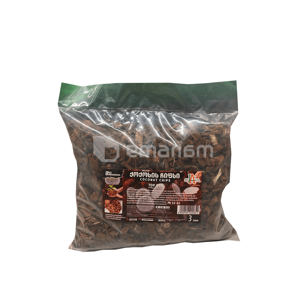 ქოქოსის ჩიფსი Top Soil 3ლ
