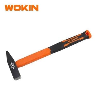 მეტალის ჩაქუჩი რეზინის სახელურით Wokin 250205, 500G, Hammer, Black/Orange