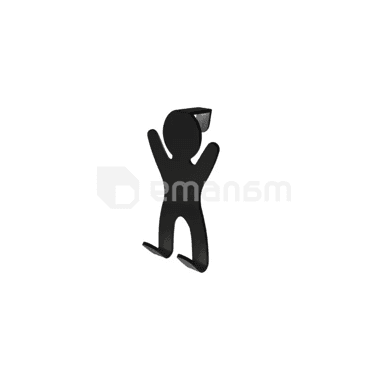 პირსახოცის დასაკიდი კაუჭი Bisk City 2 Black