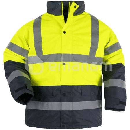 ქურთუკი შუქამრეკლით Coverguard Roadway 7ROAY XL ყვითელი/მუქი ლურჯი