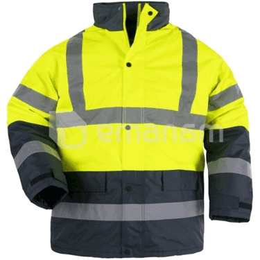 ქურთუკი შუქამრეკლით Coverguard Roadway 7ROAY XL ყვითელი/მუქი ლურჯი